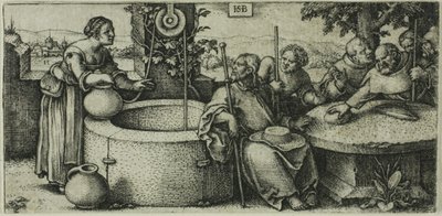 Kristus a samařská žena od Hans Sebald Beham