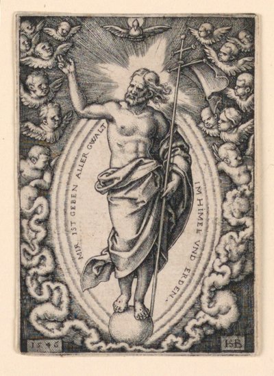 Kristus na zeměkouli od Hans Sebald Beham