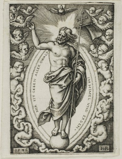Kristus na zeměkouli od Hans Sebald Beham