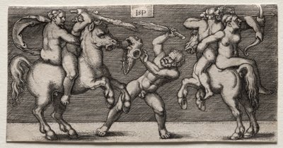 Souboj tří mužů od Hans Sebald Beham