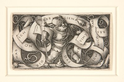 Malý Buffoon s velkým písmem (The Little Buffoon) od Hans Sebald Beham