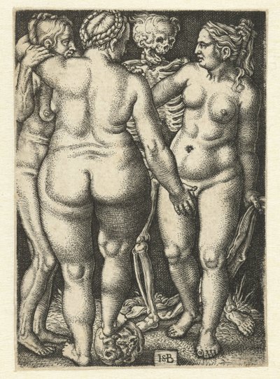 Smrt a tři stojící nahé ženy od Hans Sebald Beham