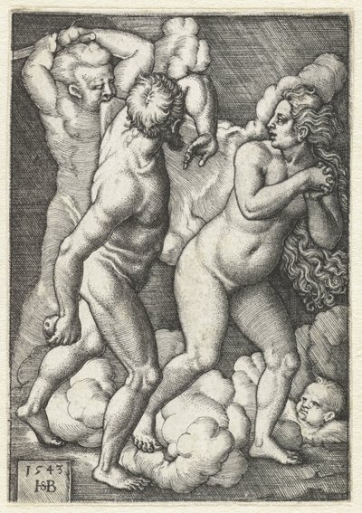 Vyhnání z ráje od Hans Sebald Beham