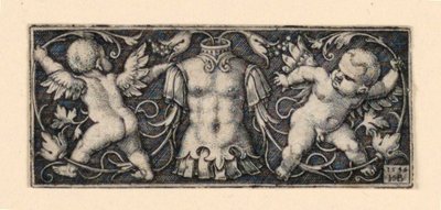 Vlys s kyrysem ve středu, obklopený dvěma génii od Hans Sebald Beham