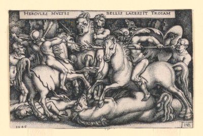 Herkules bojující proti Trojanům od Hans Sebald Beham
