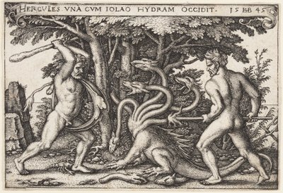 Hercules zabíjející Hydru od Hans Sebald Beham