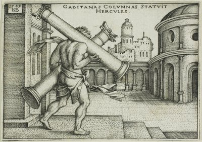 Herkules a sloupy v Gaze od Hans Sebald Beham