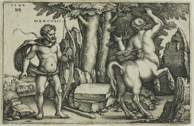 Herkules a Nessus od Hans Sebald Beham