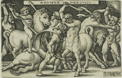 Hercules a Kentauři, z Hercules Labors od Hans Sebald Beham