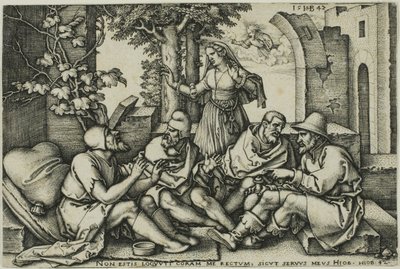 Pracovní konverzace se svými přáteli od Hans Sebald Beham
