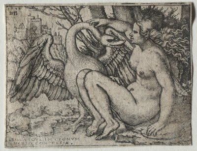 Leda a labuť, 1548. od Hans Sebald Beham