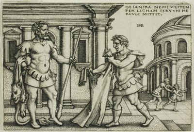 Lichas přináší Herkulovi Nesův oděv, z knihy Herkulovy práce od Hans Sebald Beham