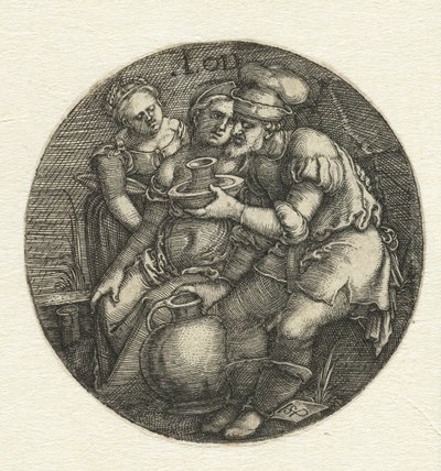 Lot a jeho dcery od Hans Sebald Beham