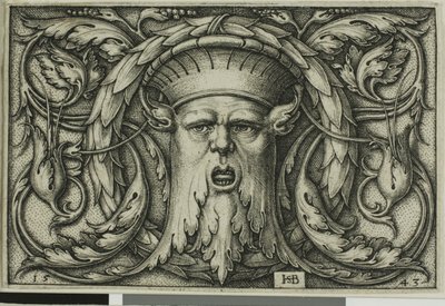 Ornament s maskou od Hans Sebald Beham