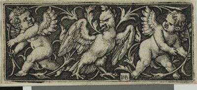 Ornament s orlem a dvěma génii ze čtyř vinět od Hans Sebald Beham