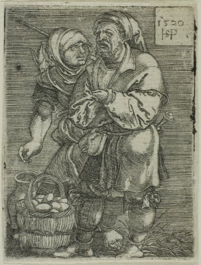 Rolnický pár prodávající vejce od Hans Sebald Beham