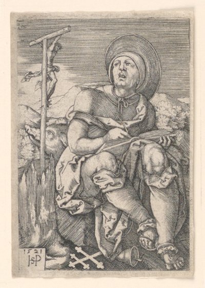 Svatý Antonín poustevník od Hans Sebald Beham