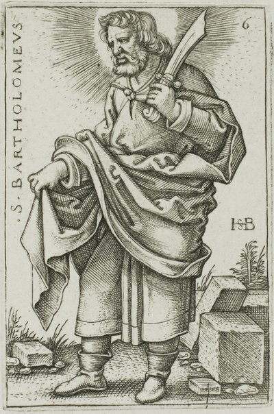 Sv. Bartoloměj, deska 6 z Dvanácti apoštolů od Hans Sebald Beham