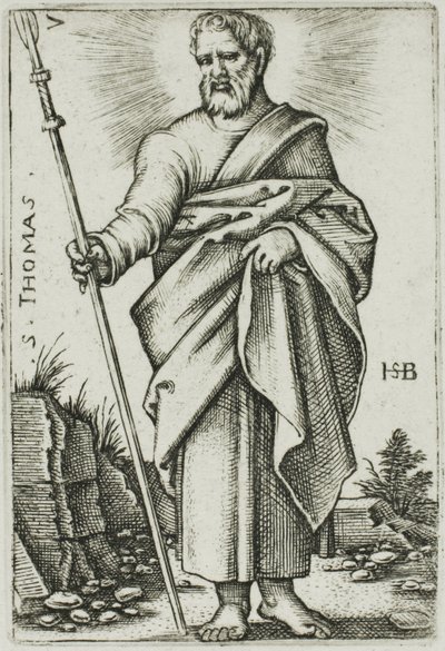 Sv. Tomáš, deska 7 z Dvanácti apoštolů od Hans Sebald Beham