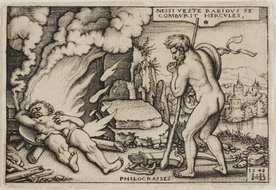 The Death of Hercules, from The Labors of Hercules od Hans Sebald Beham
