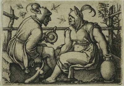 Blázen a bláznivá žena od Hans Sebald Beham