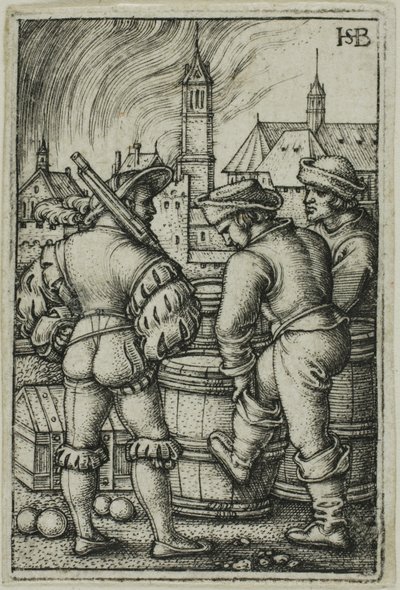 Stráž u sudů s prachem od Hans Sebald Beham