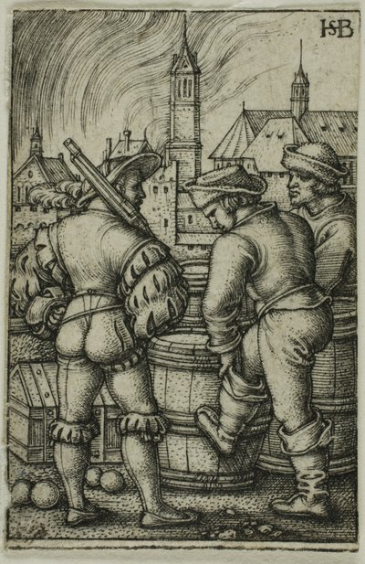 Stráž u sudů s prachem od Hans Sebald Beham