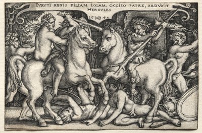 The Labors of Hercules: Hercules Abducting Iole od Hans Sebald Beham
