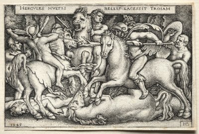Herkulesovy práce: Herkules dobývá Tróju od Hans Sebald Beham