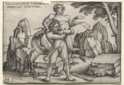 The Labors of Hercules: Hercules Crushing Antaeus, 1545. od Hans Sebald Beham