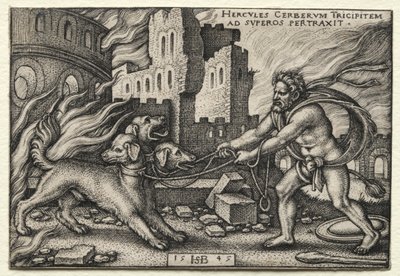 The Labors of Hercules: Hercules tažení Cerberus z podsvětí od Hans Sebald Beham