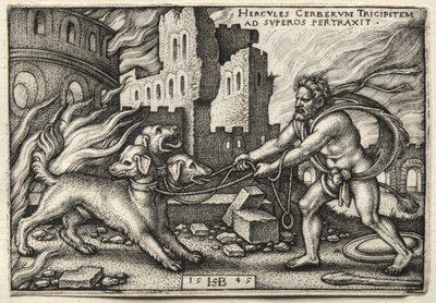 The Labors of Hercules: Hercules tažení Cerberus z podsvětí od Hans Sebald Beham