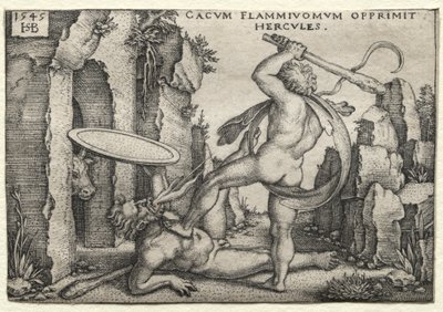 The Labors of Hercules: Hercules Killing the Giant Cacus od Hans Sebald Beham