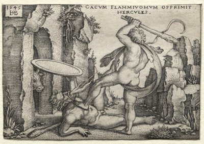 The Labors of Hercules: Hercules Killing the Giant Cacus, 1545. od Hans Sebald Beham