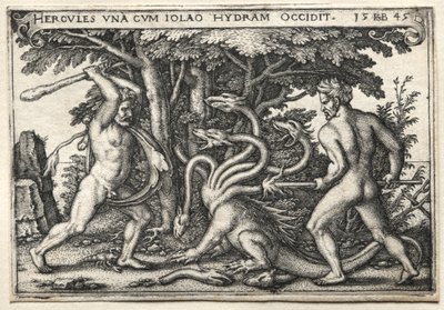 The Labors of Hercules: Hercules Killing the Lernean Hydra, 1545. od Hans Sebald Beham