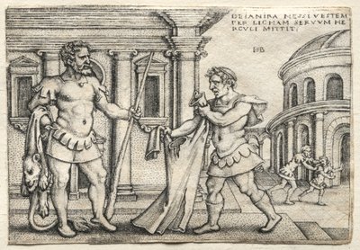 The Labors of Hercules: Hercules Receiving the Garment Steeped in Nessus Blood, 1542. od Hans Sebald Beham