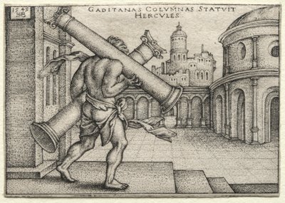 The Labors of Hercules: Hercules and the Columns of Gades, 1545. od Hans Sebald Beham