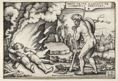 The Labors of Hercules: Hercules on his Pyre od Hans Sebald Beham