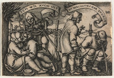 Selská svatba aneb Dvanáct měsíců: č. 10, 1546. od Hans Sebald Beham