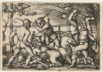 Selská svatba aneb Dvanáct měsíců: č. 9 od Hans Sebald Beham