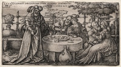 Marnotratný syn: Promrhání jmění. od Hans Sebald Beham