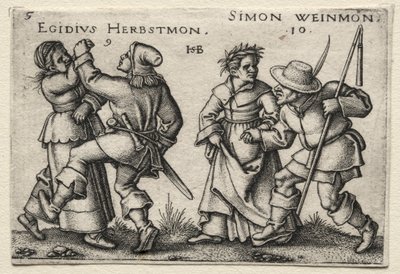 Vesnická svatba: Egidius Herbstmon / Simon Weimon od Hans Sebald Beham