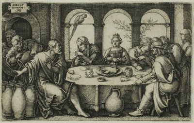 Svatba v Káně od Hans Sebald Beham