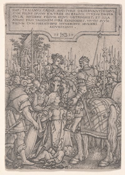 Trajanova spravedlnost od Hans Sebald Beham