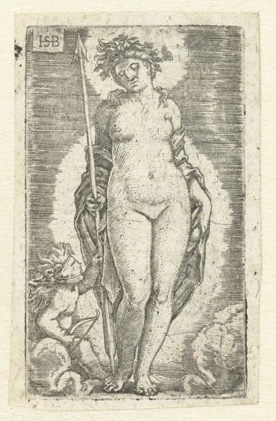 Venuše v Amorovi od Hans Sebald Beham