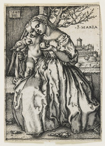 Panna a dítě s papouškem, 1549 od Hans Sebald Beham