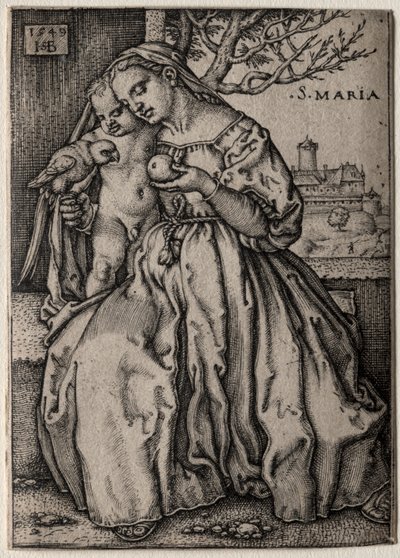 Panna s papouškem od Hans Sebald Beham