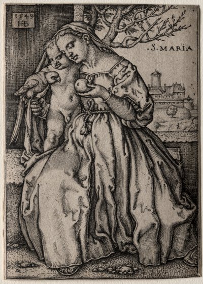 Panna s papouškem, 1549. od Hans Sebald Beham