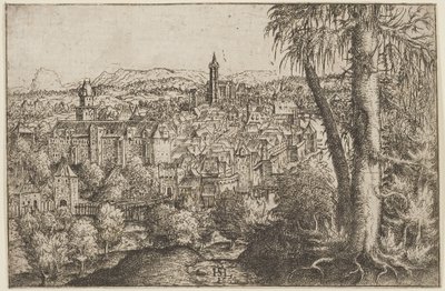 Pohled na Steyr na Enns od Hans Sebald Lautensack