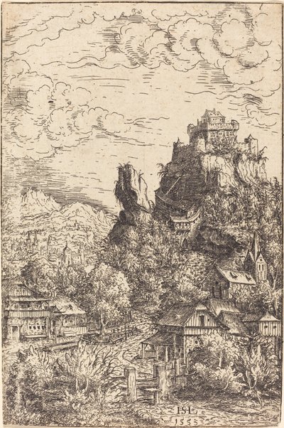 Krajina s hradem, 1553. od Hans Sebald Lautensack